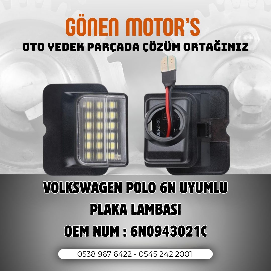 129 - 6N0 943 021 C Polo 6N Plaka Lambası | Arka Plaka Aydınlatması