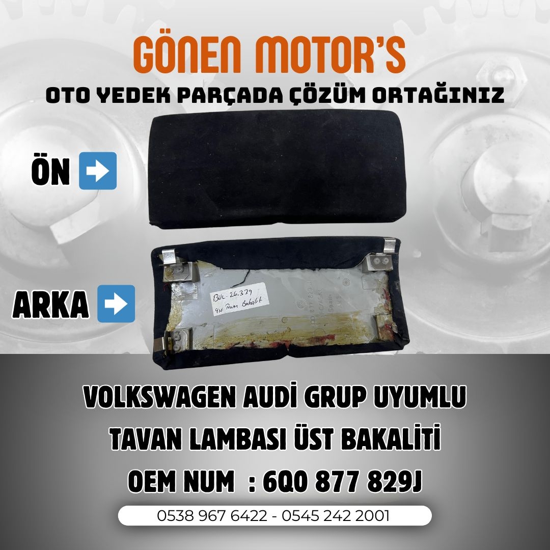 136 - 6Q0 877 829 Polo 2004–2009 Tavan Lambası Bakaliti | İç Aydınlatma Çerçevesi