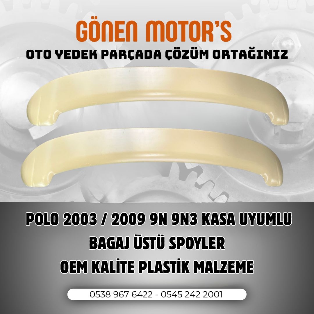 143 - 6Q6 827 933 D Polo 2002–2009 Uyumlu Bagaj Üstü Spoiler