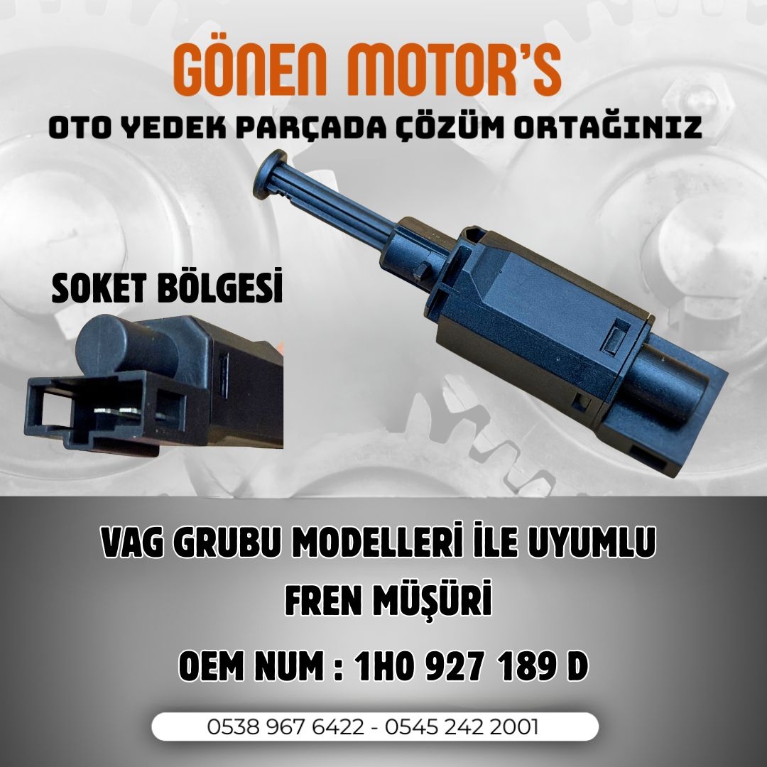 262 - Debriyaj Pedal Müşürü – OEM 1H0 927 189 (VW–Audi–Seat–Skoda Uyumlu)