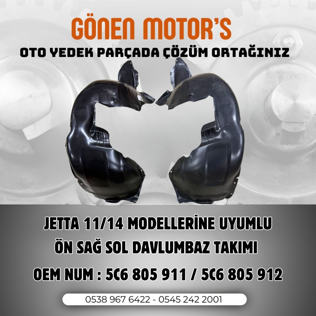 266 - 5C6 805 911 – 5C6 805 912 Jetta Ön Sağ ve Sol Davlumbaz Takımı