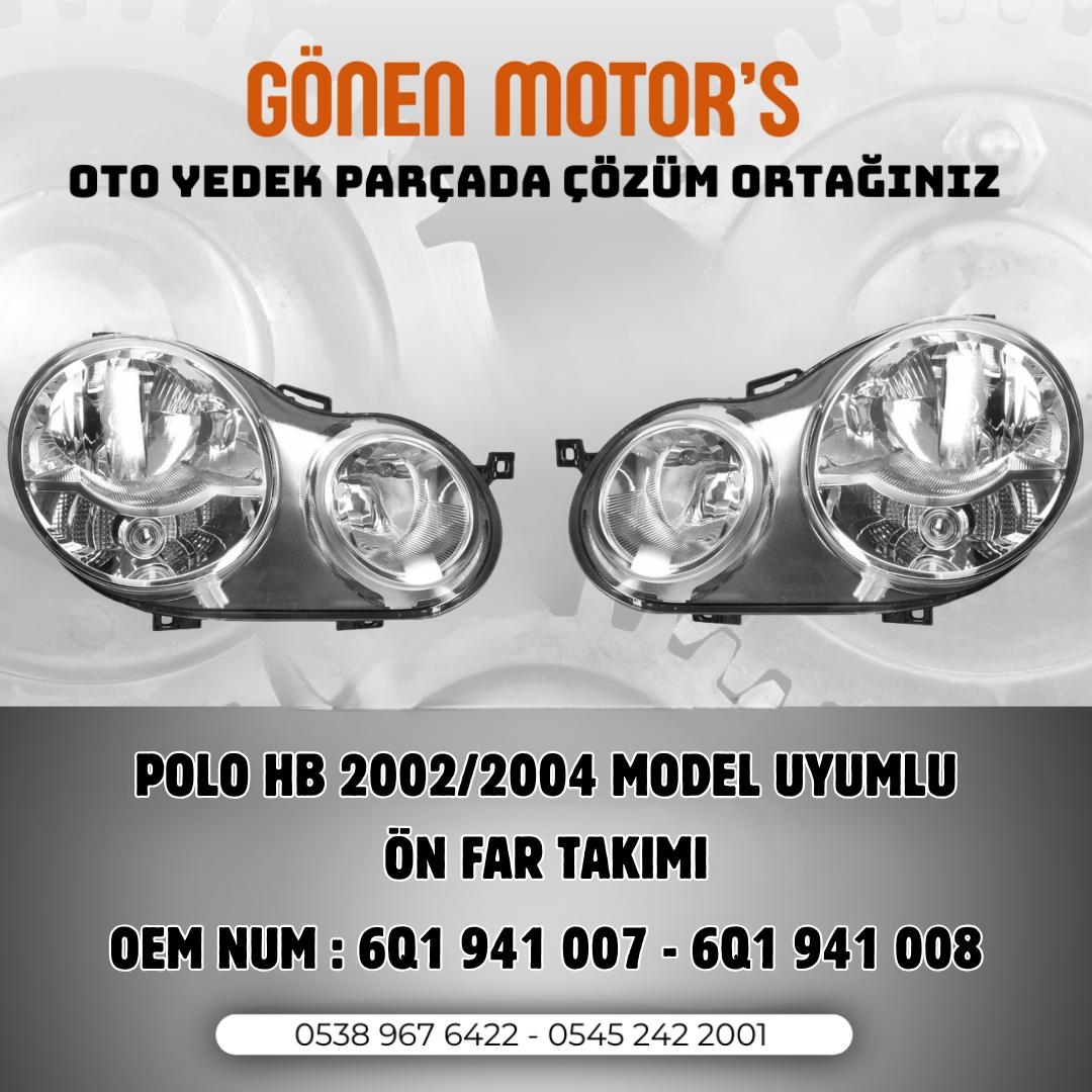 272 - 6Q1 941 007 – 6Q1 941 008 – VW Polo 2002/2004 Uyumlu Sağ Sol Far Takımı