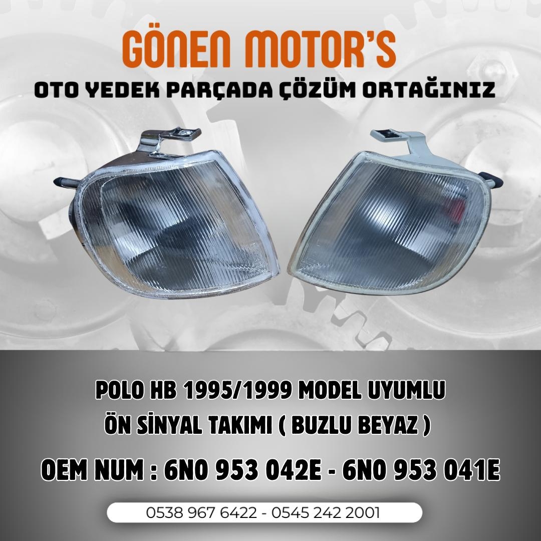 276 - 6N0 953 042E – 6N0 953 041E – VW Polo 1995/1999 Uyumlu Şeffaf Ön Sinyal Takımı